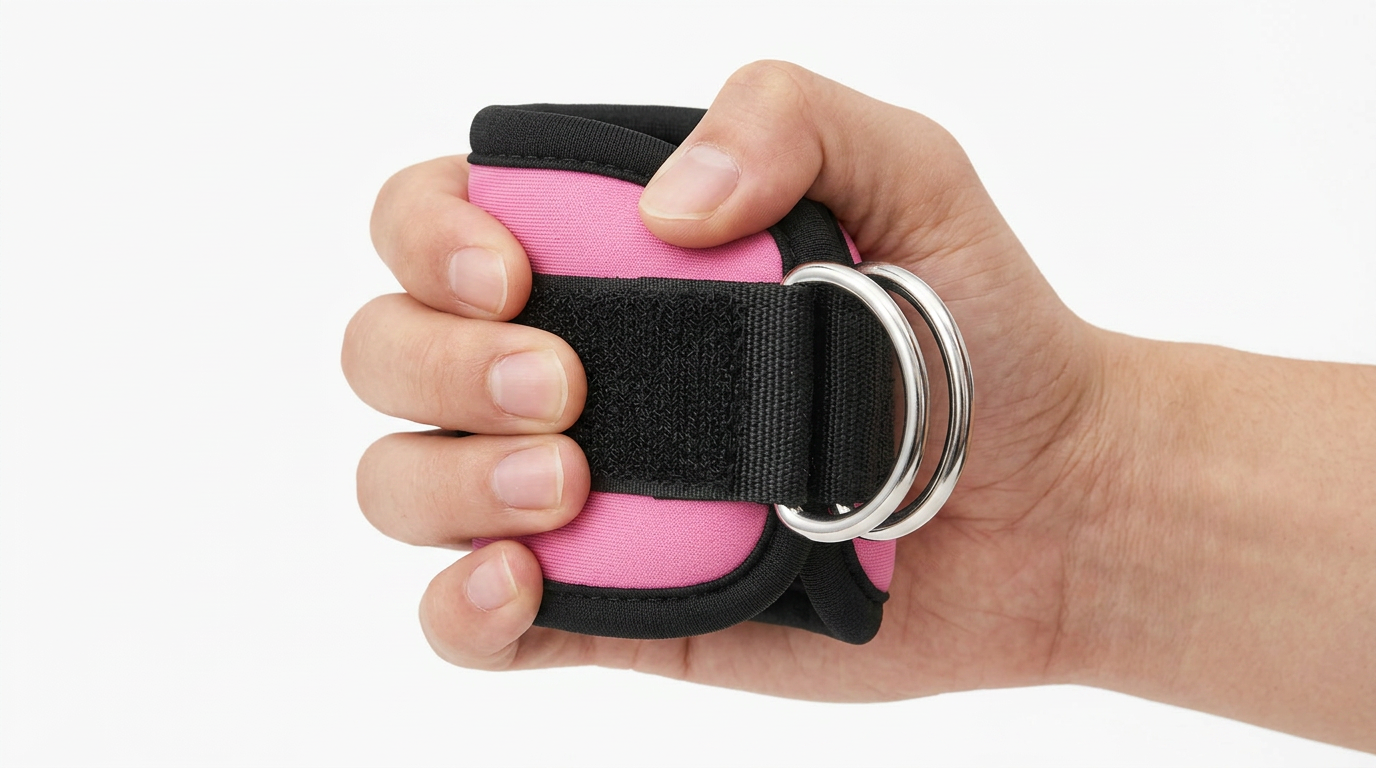 AOLIKES Padded Ankle & Wrist Cuffs with D-Ring – Cable Machine Strap for Glute Kickbacks, Leg & Hip Workouts (Pair)