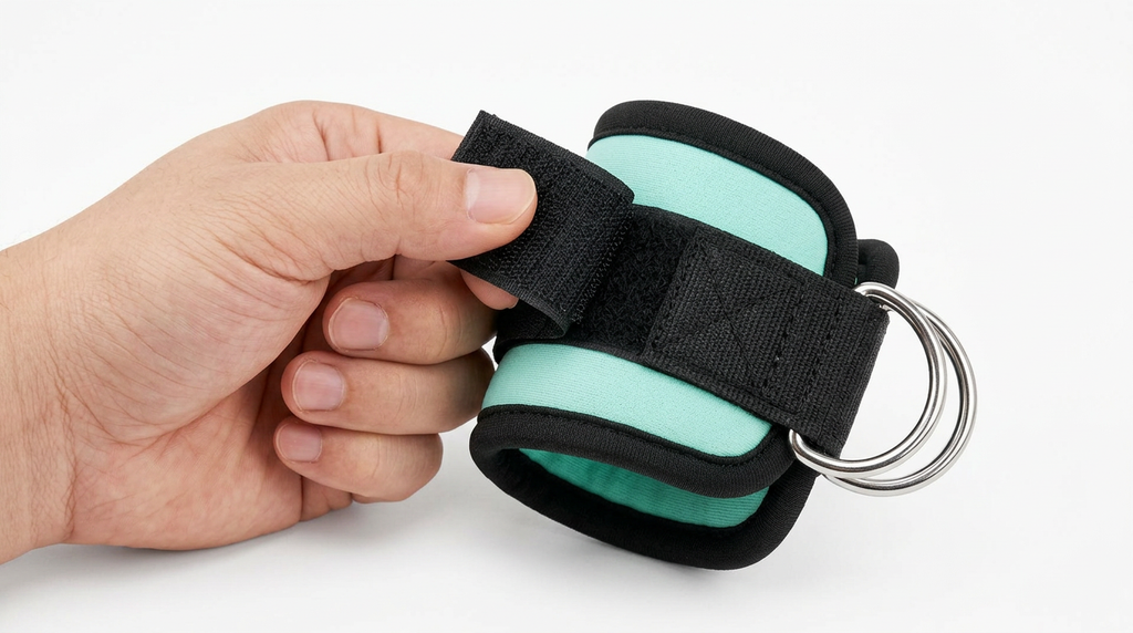 AOLIKES Padded Ankle & Wrist Cuffs with D-Ring – Cable Machine Strap for Glute Kickbacks, Leg & Hip Workouts (Pair)