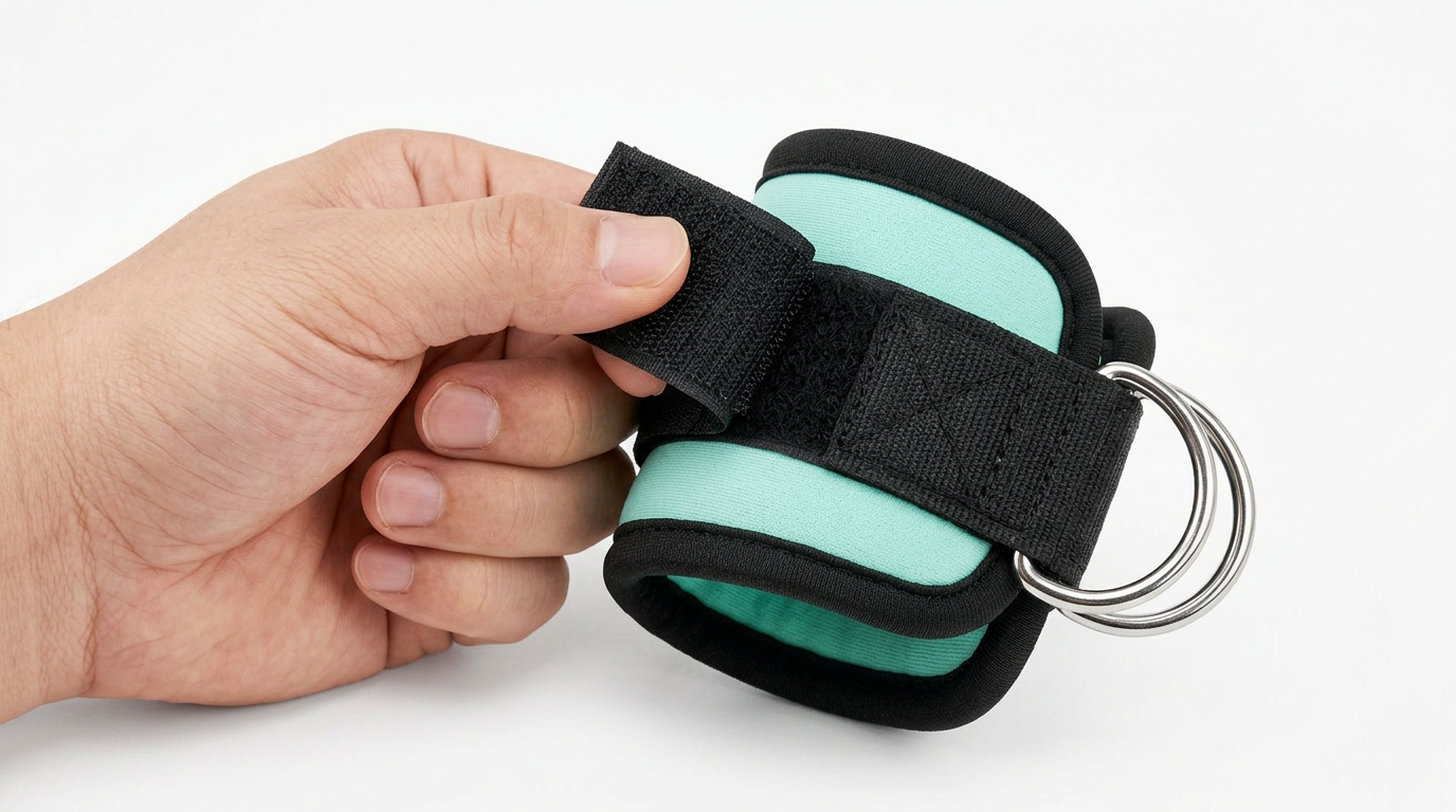 AOLIKES Padded Ankle & Wrist Cuffs with D-Ring – Cable Machine Strap for Glute Kickbacks, Leg & Hip Workouts (Pair)