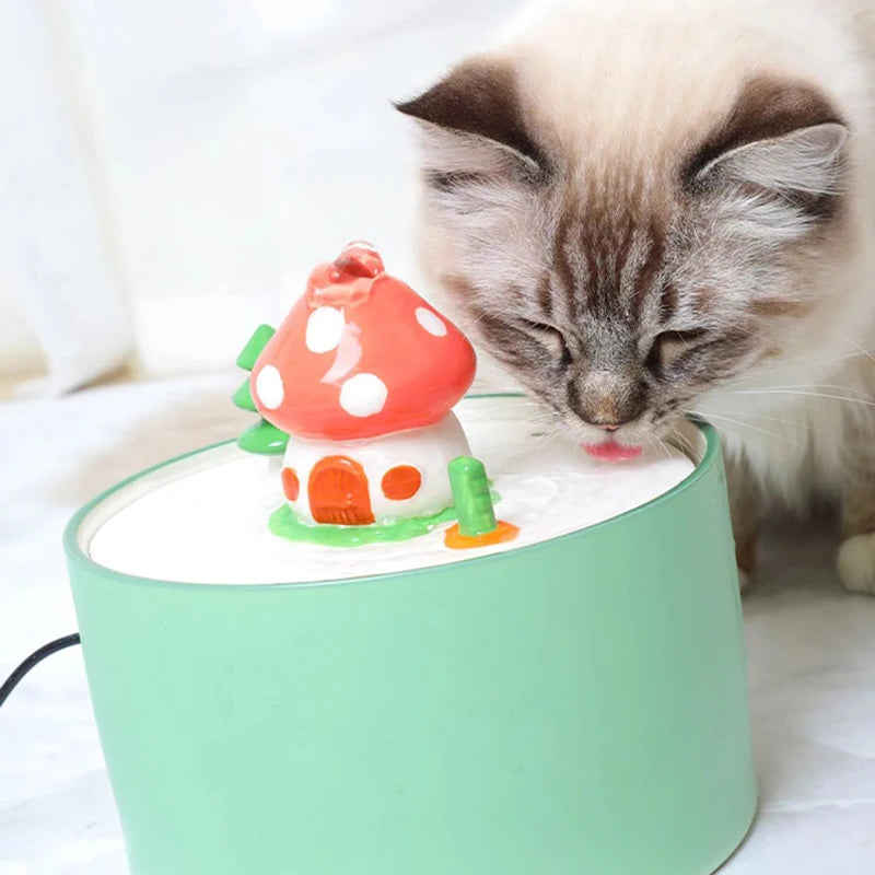 Cat Water Fountain Ceramic Quiet Pump
